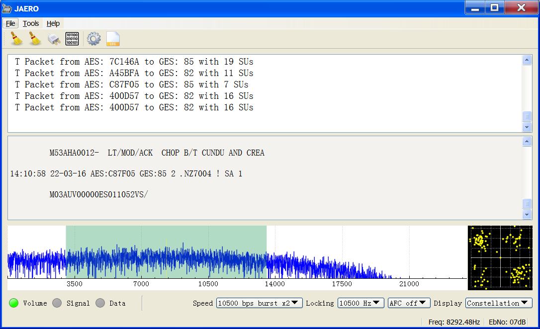 JAERO v1.0.4.3 demodulating two channels simultaneously