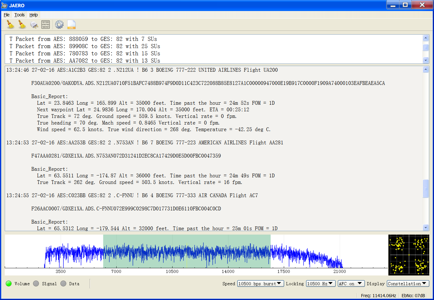 Decoding ADS-C (ARINC 745-2) packets