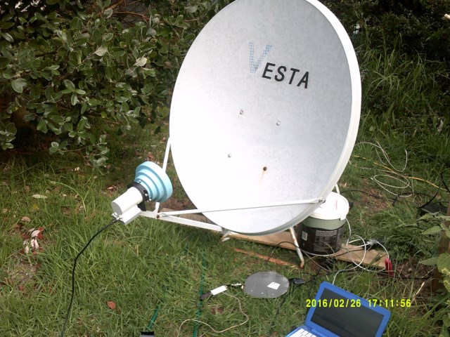 C-band Aero on a way too small dish