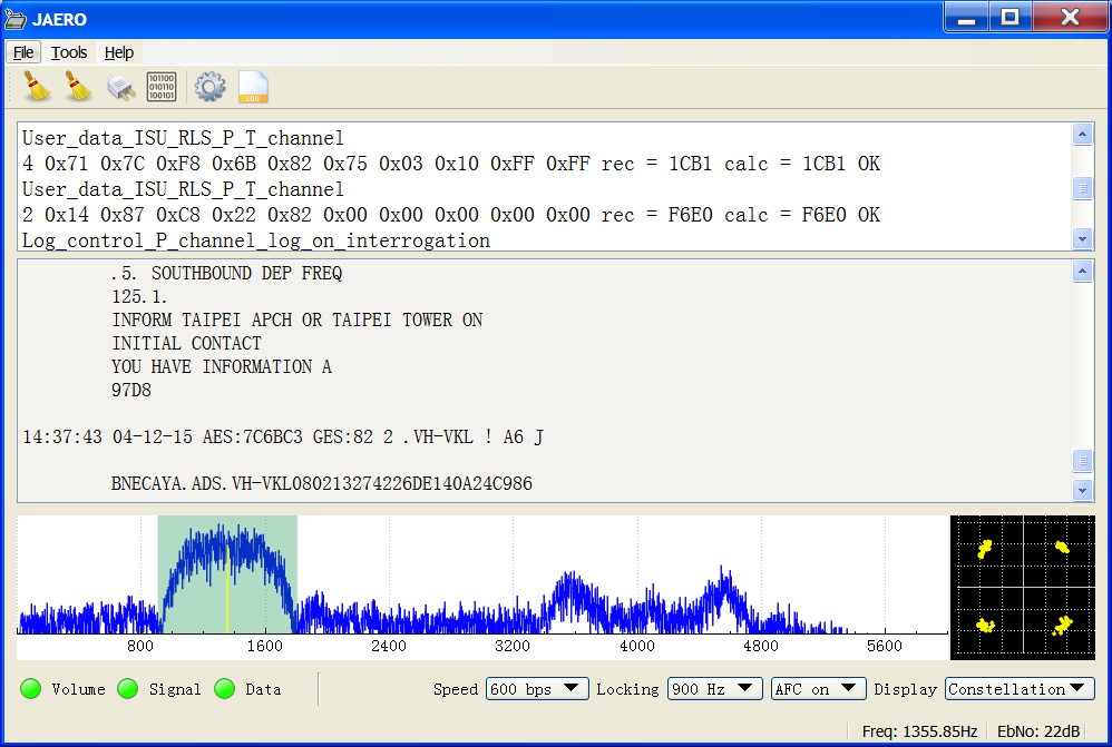 SatCom ACARS reception on small dish