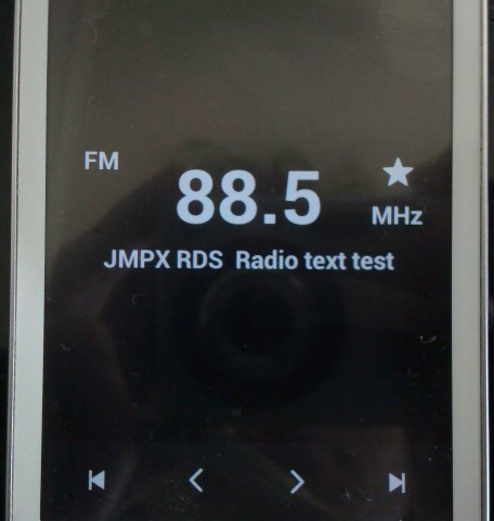 Cell phone radio receiving RDS