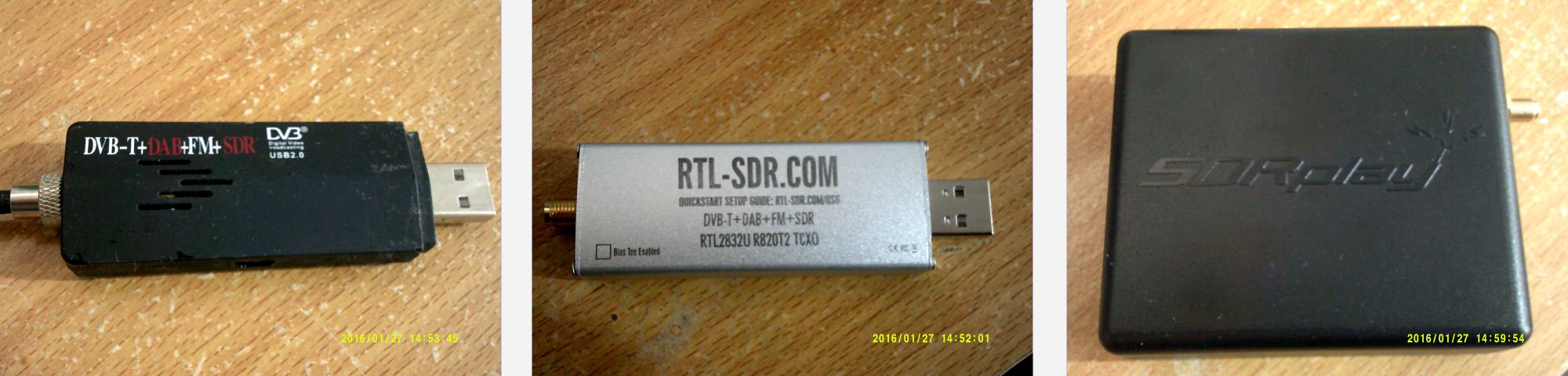 SDR receivers. Old RTL, New RTL, SDRPlay.
